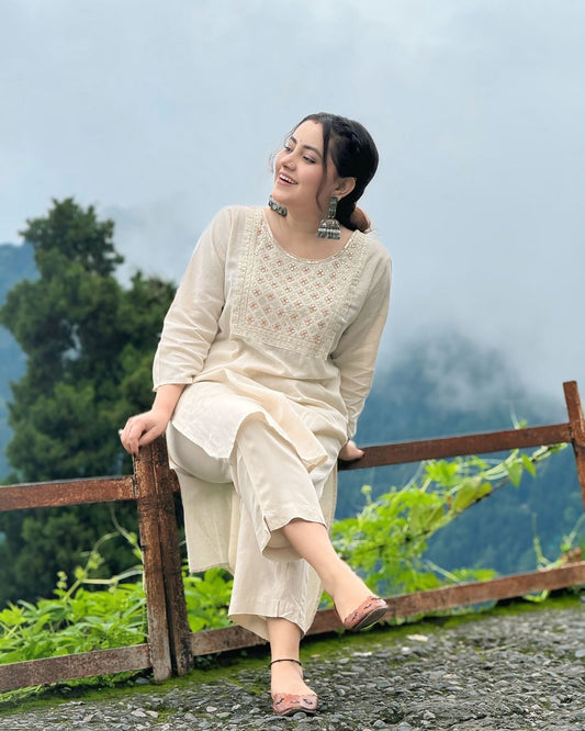 Fabrilon Design Pure Cotton Kurta And Pant