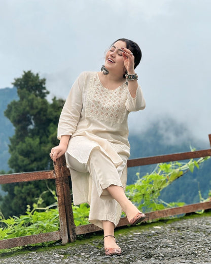 Fabrilon Design Pure Cotton Kurta And Pant